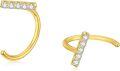 wholesale 14K Gold Diamond Ear Cuff Set Minimalist Jewelry for Women-0-0