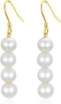 wholesale 14K Gold 3-Pearl Drop Earrings for Women - Elegant  Set-0-0