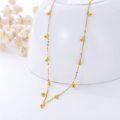 wholesale 14k Gold Dangling Ball Bead Station Chain Necklace For Women-0-4