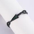 wholesale  Malachite Arrowhead Bracelet - Punk Style Adjustable Wristband Gifts for Women Men Dad Mom-0-1