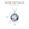 TOUPOP Sterling Silver Crystal Tree Of Life Sisters Necklace-0-4