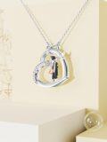 wholesale 925 Sterling Silver Graduation Necklace with Heart Shape Class of 2025 Inspirational Jewelry for Women-0-1