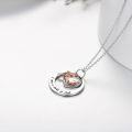 wholesale 925 Sterling Silver & Rose Gold Plated Faith Hope Love Cross Pendant with Clear Austrian Crystals Necklaces for Women Girls s-0-2