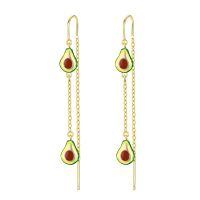 wholesale 925 Sterling Silver Avocado Drop Earrings - Fun Food  for Women-Avocado