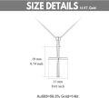 wholesale 14K White Gold Polished Cross Pendant Chain Necklace for Women Girls 20 + Extender-0-21