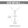 wholesale 14K White Gold Polished Cross Pendant Chain Necklace for Women Girls 20 + Extender-0-21