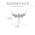 TOUPOP Sterling Silver & Crystal Dragonfly Necklace For Women-0-5