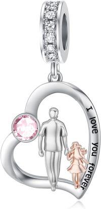 wholesale 925 Sterling Silver Family Love Charm Bracelet for Daughter Mother Lover - Birthday Valentine's Day Gifts-02-10-October