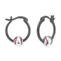 wholesale 925 Sterling Silver Baseball Hoop Earrings Wholesale for Women and Girls-0-0
