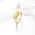 wholesale 14K Solid Gold Adjustable Open Ring Inspirational Jewelry Gift for Women Men-0-1