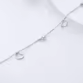 TOUPOP Sterling Silver Heart Bead Anklet Adjustable Ankle Bracelet-0-2