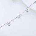 TOUPOP Sterling Silver Heart Bead Anklet Adjustable Ankle Bracelet-0-2