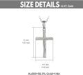 wholesale 14K White Gold Diamond-Cut Cross Pendant Necklaces for Women -  Tone Chain (Length: 16 or 18)-0-4