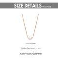 wholesale 14k White Gold Simple Freshwater Pearl Necklace-0-19