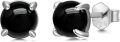 wholesale 925 Sterling Silver & 6mm Natural Black Onyx Stud Earrings for Women, Trendy Gift-0-0
