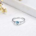 TOUPOP Sterling Silver Crystal Infinity Love Heart Rings For Women-0-3