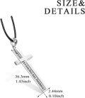 wholesale Sterling Silver Cross Necklace Philippians 4 13 I Can Do All Things Inspirational Gift-0-106
