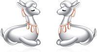 wholesale 925 Sterling Silver Sheep Stud Earrings - Adorable Animal  for Her-Llama