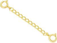 wholesale 14k Real Gold 1/1.5/2/2.5/3/4/5 Necklace Extender Chain Adjustable Extension Chain for Jewelry-Style 3-14k(yellow)