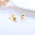 wholesale 14k Gold Cross Moissanite Stud Earrings For Women-0-13