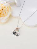 wholesale Sterling Silver Necklace for Mom Mama Bear Dino Cat Bird Chicken with 1 5 Cubs Jewelry-0-7
