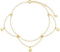wholesale 14K Gold Chain with Stars and Moon Charm Ankle Anklet for Women - Adjustable Length (8-9 inches)-Style-2