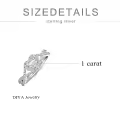 TOUPOP Sterling Silver Moissanite Heart Halo Engagement Wedding Ring Gift-0-3