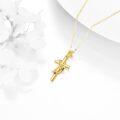 wholesale 14K Gold Bee Knot Cross Pendant Necklace for Women Gifts for Mom Grandmother Sis-0-2