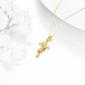 wholesale 14K Gold Bee Knot Cross Pendant Necklace for Women Gifts for Mom Grandmother Sis-0-2