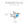 TOUPOP Sterling Silver Opal Animal Stud Earrings: Turtle Dolphin Dragon Dinosaur Ladybug Shark Narwhal-0-5