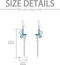 wholesale 925 Sterling Silver Birthstone Butterfly Dangle Earrings for Women-0-2