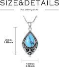 wholesale Sterling Silver Moonstone Turquoise Onyx Larimar Moss Agate Filigree Teardrop Pendant Necklace-0-14