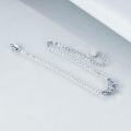 wholesale 925 Sterling Silver Blue Crystal Butterfly Charm Anklet for Women-0-4