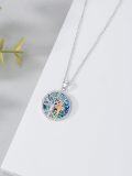 wholesale 925 Sterling Silver & Abalone Ballet Tree of Life Necklace - 20mm Dance Pendant - Gift for Mother's Day, Anniversaries, Loved Ones-0-4