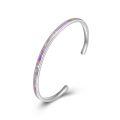 wholesale 925 Sterling Silver Opal Cuff Bangle Bracelet Hypoallergenic Gift for Women-0-0