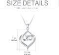 wholesale TOUPOP Mother's Day Gifts Forever Love Heart Birthstone Pendant Necklaces For Women S925 Sterling Silver Birthday Gift For Her Women Wife Girlfriend Mom -0-2