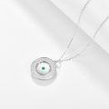 wholesale 925 Sterling Silver Compass Birthstone Necklace - 24mm, 18-20 Chain, Hypoallergenic, Gift for Women-0-4