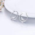 wholesale 925 Sterling Silver Wolf & Llama Hypoallergenic Hoop Earrings for Women Girls-0-1