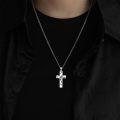wholesale 925 Sterling Silver Basketball Cross Pendant Sports Fan Necklace-0-3