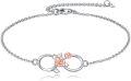 wholesale 925 Sterling Silver Infinity Rose Charm Bracelet for Women - Adjustable s-0-0