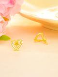 TOUPOP 14K Gold Moissanite Ball Round Star Heart Teardrop Love Knot Stud Earrings-0-4