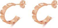 wholesale 925 Sterling Silver & 18K Rose Gold Plated Small Huggie Hoop Earrings for Women and Teenagers-rose gold