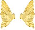wholesale 925 Sterling Silver Angel Wing Stud Earrings Gold Plated 3D Wings Jewelry for Women Girls Gift Idea-0-0