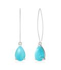 wholesale 925 Sterling Silver Teardrop White and Pink Opal Drop Earrings-0-18