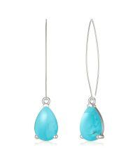 wholesale 925 Sterling Silver Teardrop White and Pink Opal Drop Earrings-Teardrop-White Gold Plated