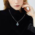 TOUPOP Sterling Silver Heart Crystal Hummingbird Urn Necklace For Ashes-0-2