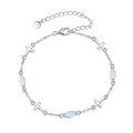 wholesale 925 Sterling Silver Cross/Heart/Infinity/Star of David Bracelet for Women with Opal/Malachite/Moonstone Gift Jewelry-0-0