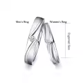TOUPOP 10k/14k/18k/925 Sterling Silver Moissanite Personalized Couple Rings Set-0-3