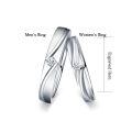 TOUPOP 10k/14k/18k/925 Sterling Silver Moissanite Personalized Couple Rings Set-0-3