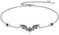wholesale 925 Silver Gothic Bat Bracelet for Good Luck & Happiness - Nickel Free, Hypoallergenic Jewelry Gift for Women - Mother's Day, Valentine's, Halloween-0-0